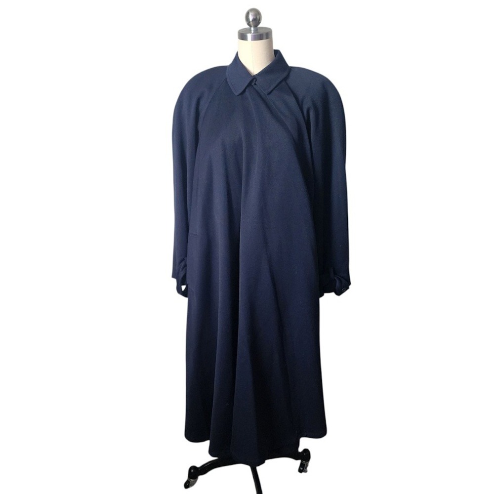 KENZO Paris VINTAGE Oversized avant garde Trench Coat Navy Made in France M